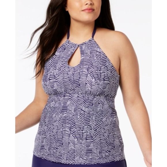 Island Escape Other - 4/$25 Island Escape Blue Underwire Tankini 16W NEW